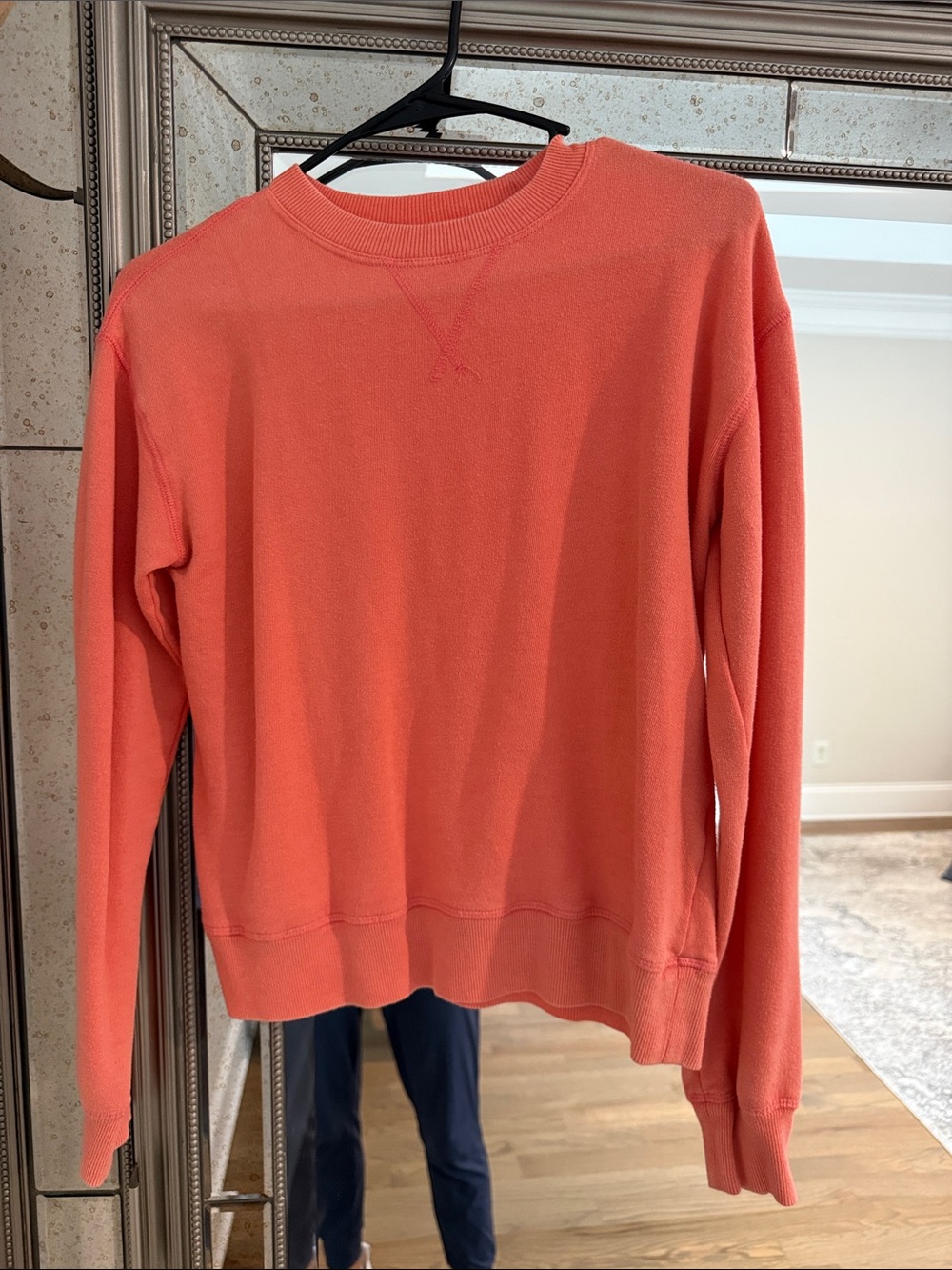 Womens Coral Crewneck Sweater - Casual Pullover